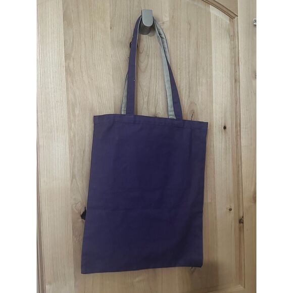 RADLEY London Linear Bloom Responsible Medium Canvas Tote Bag Dark Plum NWT - Picture 3 of 7